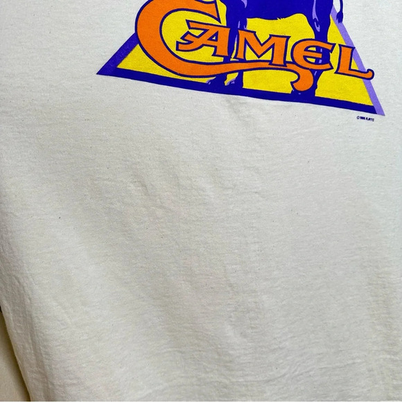 Vintage Deadstock Camel Tank Top Size XL 1995 Off White Purple 90s Skater Muscle - Picture 11 of 12